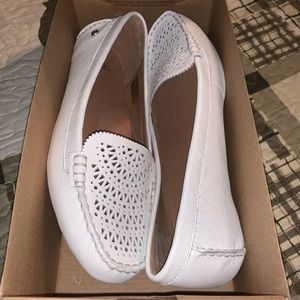 UGG Clair white perforated loafers NEW